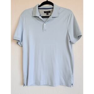 Banana Republic Luxury Touch Polo Shirt Men’s Medium Blue Short Sleeve Cotton